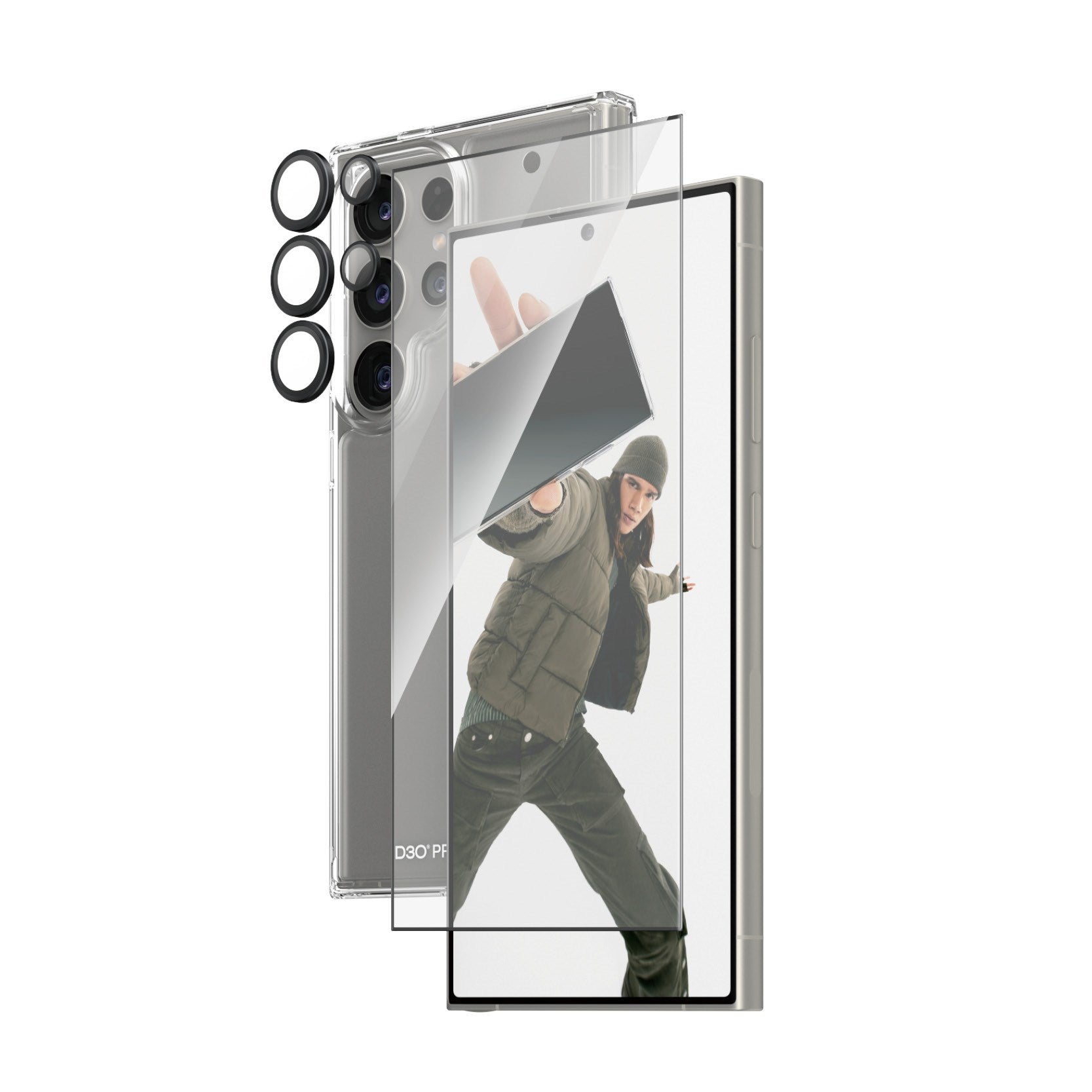 PanzerGlass® 3-i-1 Beskyttelsespakke Samsung Galaxy S24 Ultra | Ultra-Wide Fit